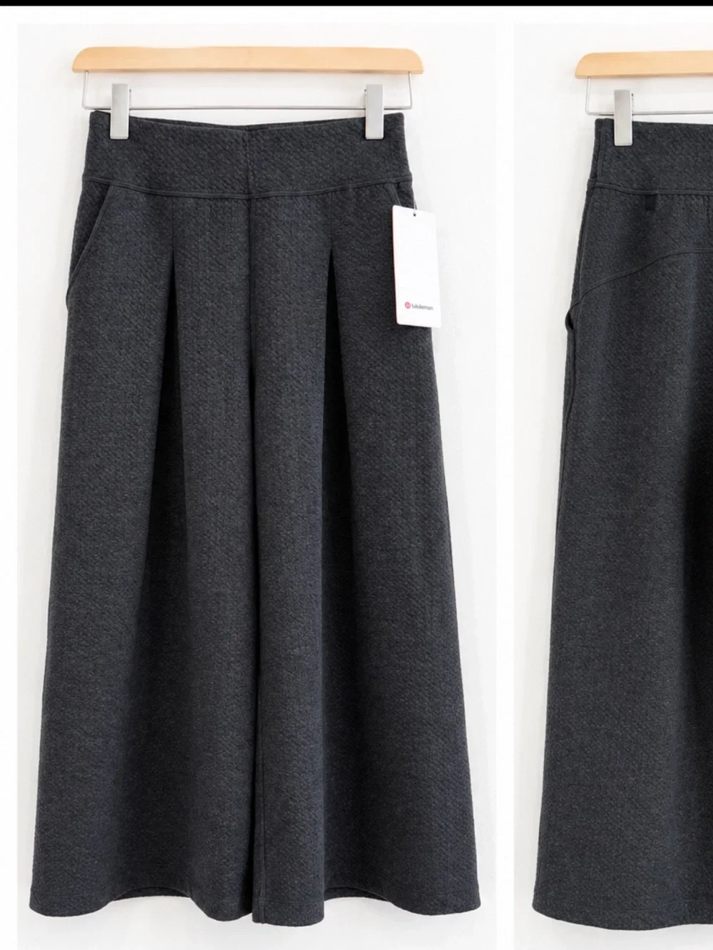 Lululemon Can You Feel The Pleat Crop SHR Heather Black